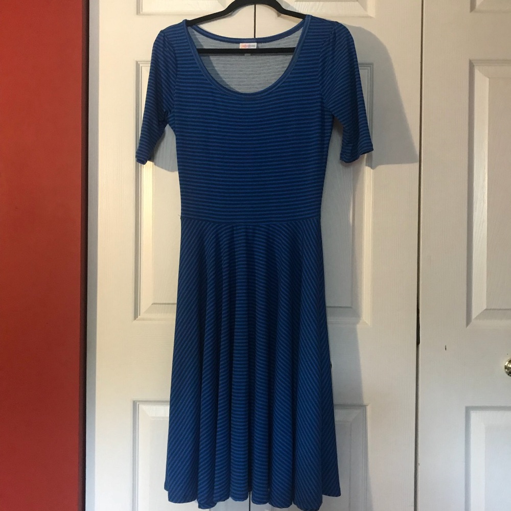 LuLaRoe Striped Amelia Dress-S